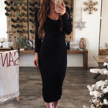 2019 Hot Sell Autumn Spring Women Long Sleeve Dress Bodycon Sexy Slim Fit V-neck Casual Dresses
2019 Hot Sell Autumn Spring Women Long Sleeve Dress Bodycon Sexy Slim Fit V-neck Casual Dresses
