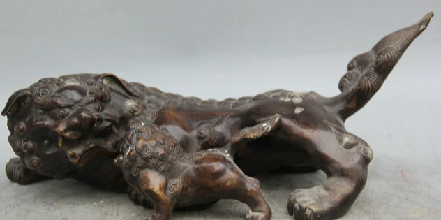 JP S0524 14" Chinese Bronze Folk Feng Shui animal mother and son lion Statue sculpture
JP S0524 14" Chinese Bronze Folk Feng Shui animal mother and son lion Statue sculpture