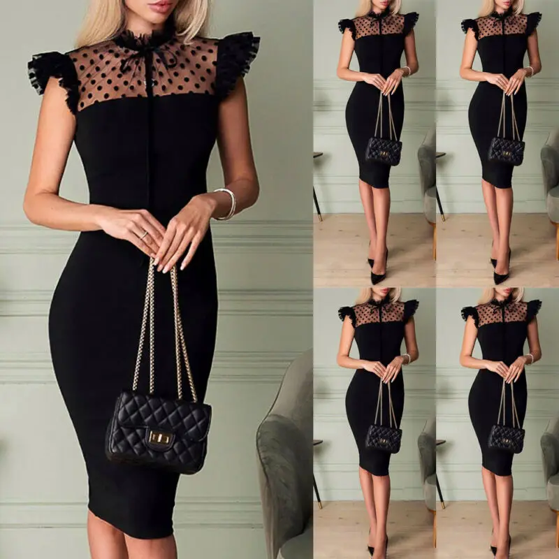 Fashion Women Bandage Bodycon Dress Ladies Casual Sleeve Knee Length Dresses Cocktail Black Dress Females Elegant Dresses New
Fashion Women Bandage Bodycon Dress Ladies Casual Sleeve Knee Length Dresses Cocktail Black Dress Females Elegant Dresses New