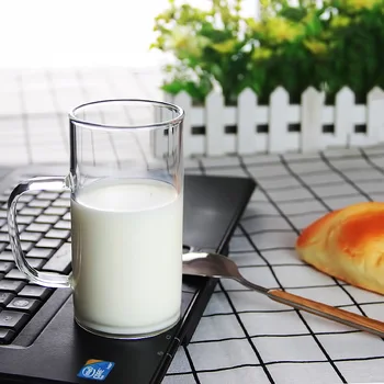300ml thick glass cup milk coffee cup with handle heat-resistant single-layer glass simple style tea mug coffee cups
300ml thick glass cup milk coffee cup with handle heat-resistant single-layer glass simple style tea mug coffee cups