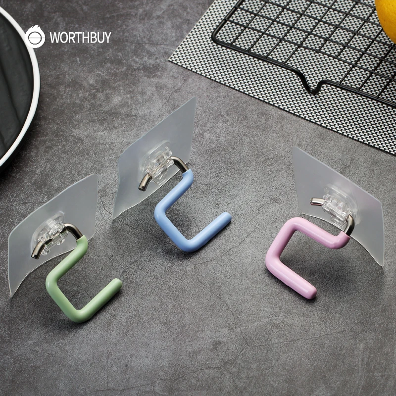 WORTHBUY 3 Pcs Multifunctional Wall Housekeeper Transparent Suction Wall Hooks Stainless Steel Hanging Hook For kitchen Bathroom
WORTHBUY 3 Pcs Multifunctional Wall Housekeeper Transparent Suction Wall Hooks Stainless Steel Hanging Hook For kitchen Bathroom