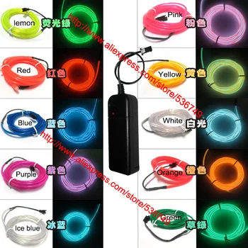 10M Flexible Led Neon Light Glow EL Wire Rope Tube Cable+3V Inverter with ten color option +Free shipping
10M Flexible Led Neon Light Glow EL Wire Rope Tube Cable+3V Inverter with ten color option +Free shipping