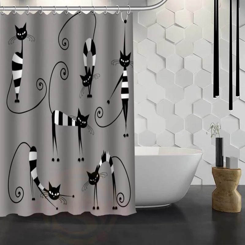 Nanaz Hot Sale Custom Cartoon cat Shower Curtain Waterproof Fabric Shower Curtain for Bathroom
Nanaz Hot Sale Custom Cartoon cat Shower Curtain Waterproof Fabric Shower Curtain for Bathroom