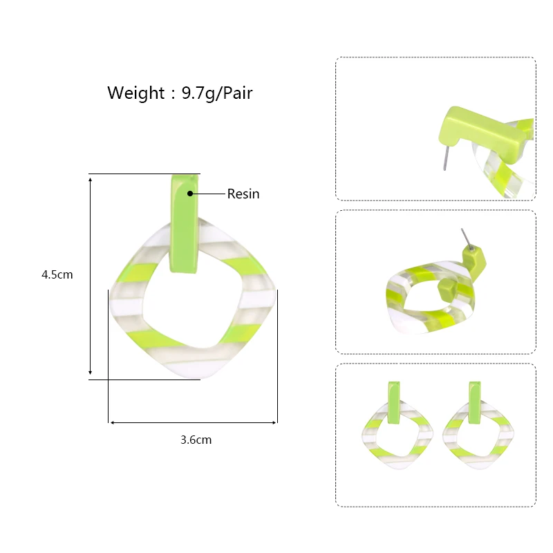 GuanLong Vintage Long Dangling Acrylic Earrings for Women Big Geometric Resin Drop Earring for Girls Fashion Jewelry Brincos (6)