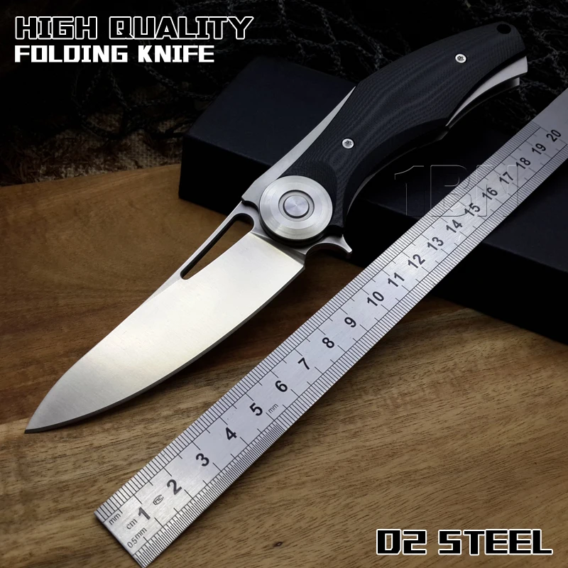 Фото Складные ножи из титанового сплава LCM66 D2 лезвие G10 ручка Флиппер тактический нож