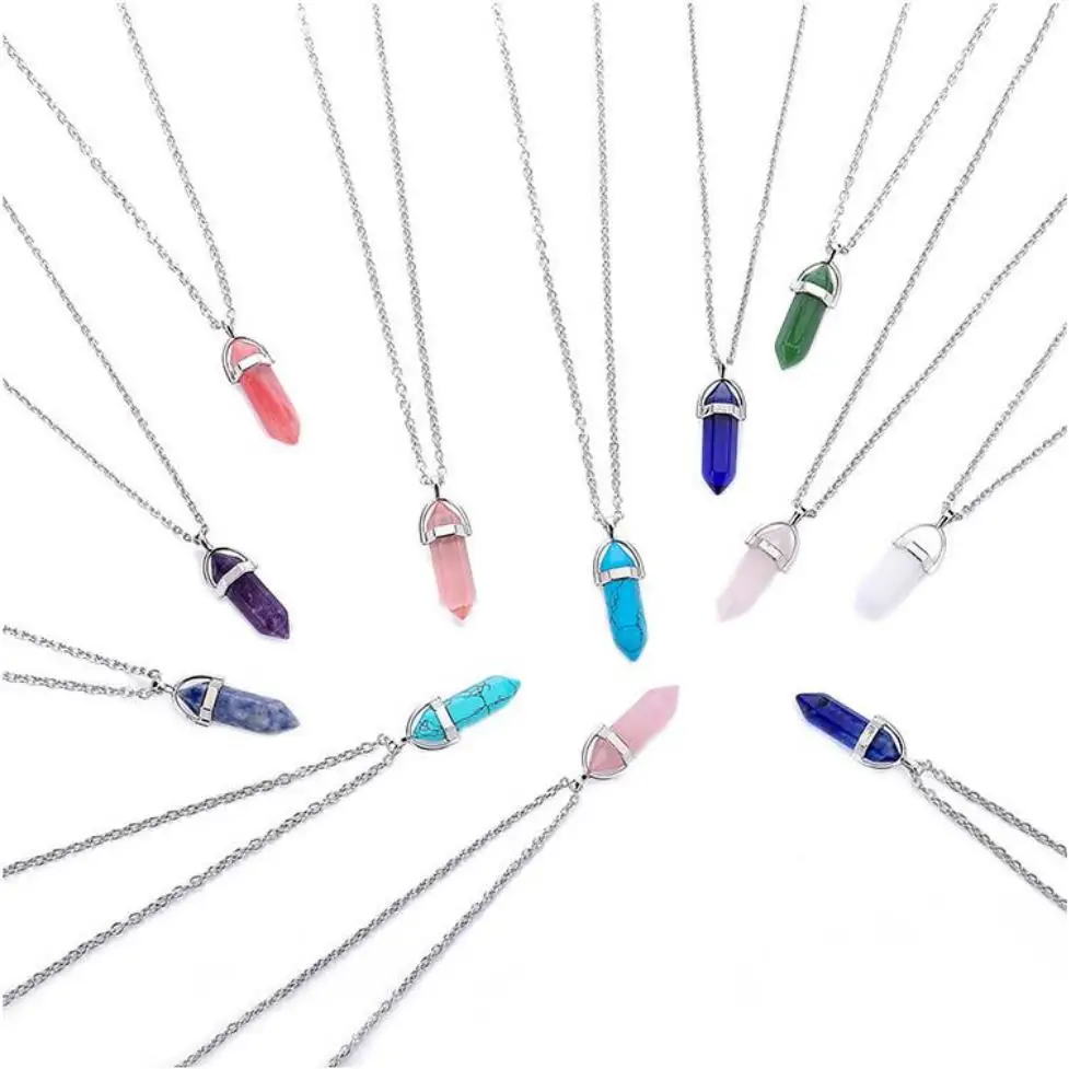 Multicolor hexagonal crystal pendant necklace pure natural fashion crystal women's necklace
Multicolor hexagonal crystal pendant necklace pure natural fashion crystal women's necklace