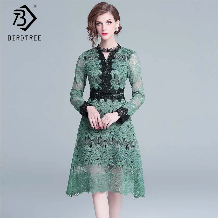 New Spring Women Patchwork Lace Hollow Out Dress O Neck Long Sleeve Elegance High Waist Office Lady Zipper Dress Hots D91335I
New Spring Women Patchwork Lace Hollow Out Dress O Neck Long Sleeve Elegance High Waist Office Lady Zipper Dress Hots D91335I