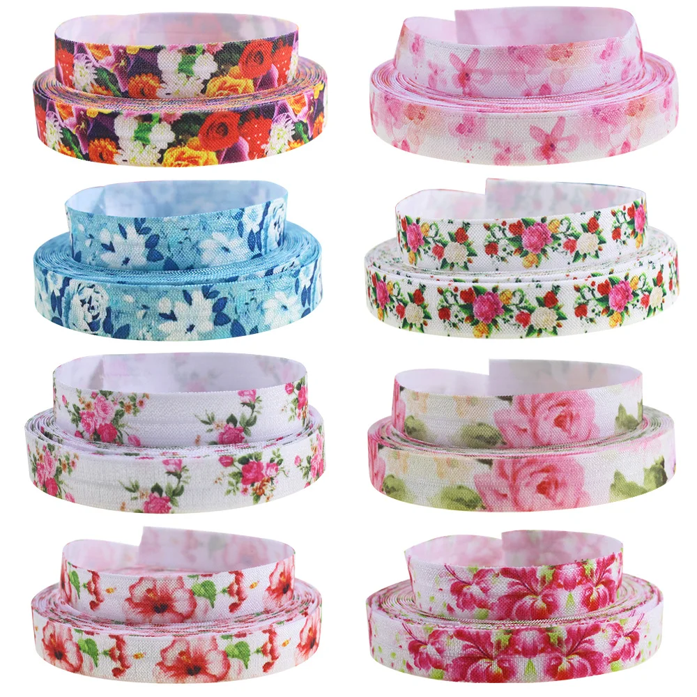 5/8"floral heat transfer foe elastic flower fold over elastic for Headwear Hair Accessories 10Yard per lot
5/8"floral heat transfer foe elastic flower fold over elastic for Headwear Hair Accessories 10Yard per lot