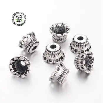 Tibetan Style Metal Alloy Bead Caps Antique Silver Color Flower Bead Caps about 6.4mm long, 10.1mm wide, 10.1mm thick, hole: 3mm
Tibetan Style Metal Alloy Bead Caps Antique Silver Color Flower Bead Caps about 6.4mm long, 10.1mm wide, 10.1mm thick, hole: 3mm