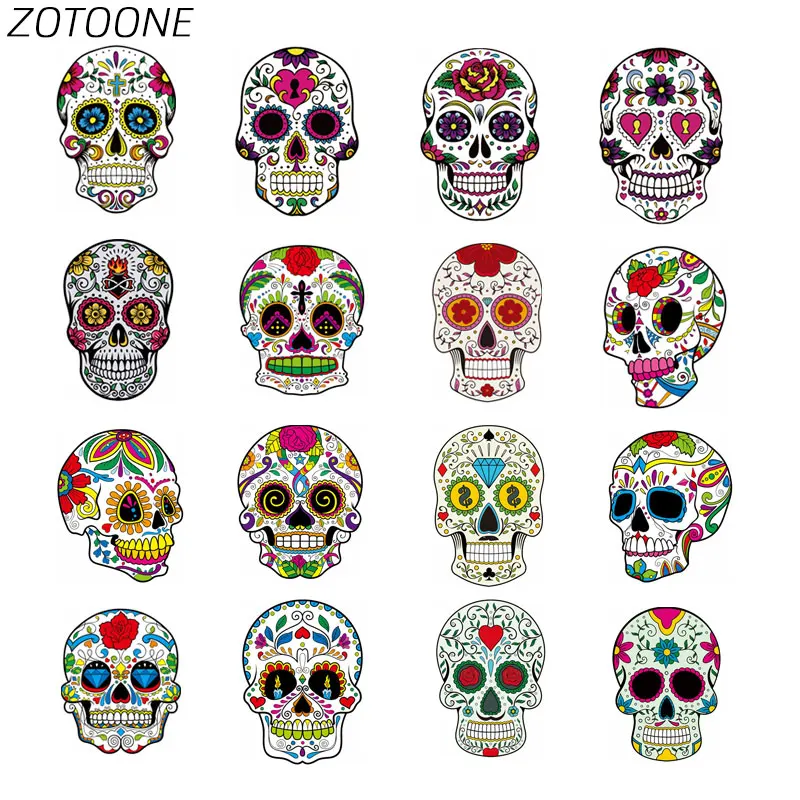 ZOTOONE Patches for Clothing Sugar Skull Heat Transfer Iron on Patches Applique Clothes T-Shirt 3D DIY Accessory Decoratione E
ZOTOONE Patches for Clothing Sugar Skull Heat Transfer Iron on Patches Applique Clothes T-Shirt 3D DIY Accessory Decoratione E