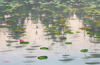 Water Lily Pond Acrylic Painting On Canvas Impressionist Lilies Flowers Huge oil painting Home Decoration Living Room Wa
Water Lily Pond Acrylic Painting On Canvas Impressionist Lilies Flowers Huge oil painting Home Decoration Living Room Wa