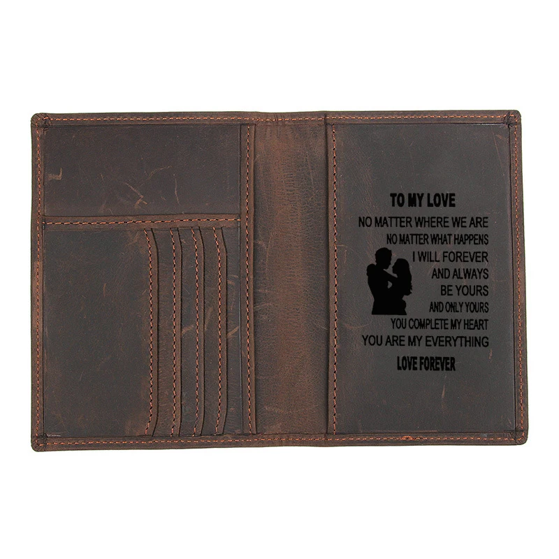 Gift to Son or to love Genuine Leather Travel Cover Passport Wallet functional RFID Card ID Holders engrave words Passport Cover
Gift to Son or to love Genuine Leather Travel Cover Passport Wallet functional RFID Card ID Holders engrave words Passport Cover