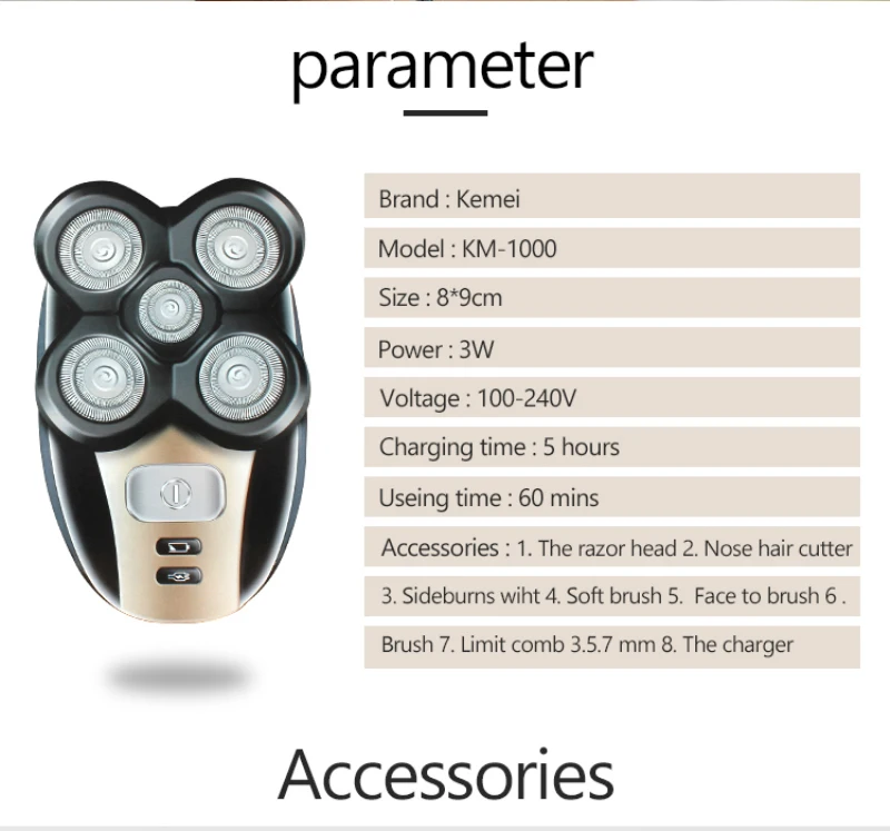 kemei model km 1000