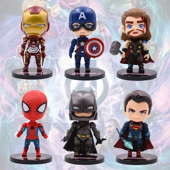 6Pcs 9-10cm Superhero Iron Man Captain America Superman Batman Spiderman Action Figures Gift Collection Model Of Children's Toys
6Pcs 9-10cm Superhero Iron Man Captain America Superman Batman Spiderman Action Figures Gift Collection Model Of Children's Toys