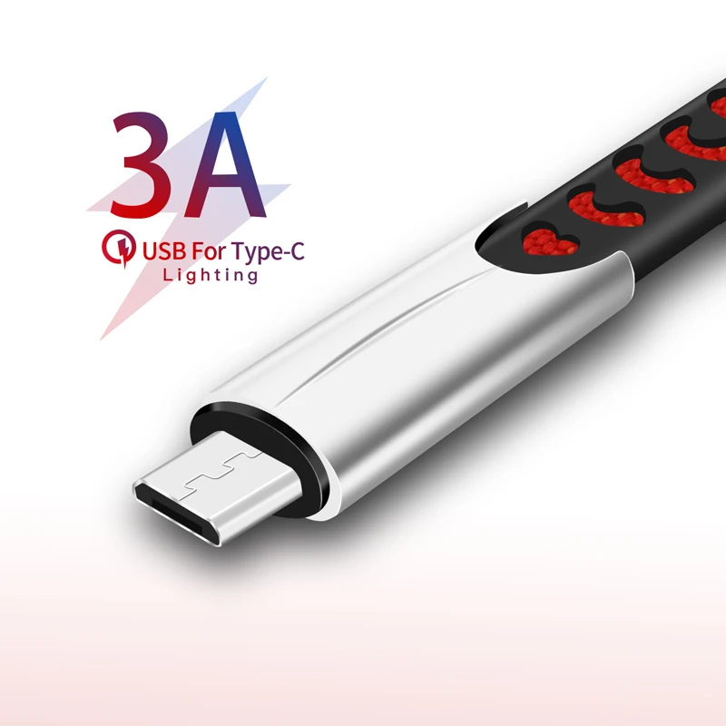 3A Quick Charge 3.0 USB Type C Cable for Xiaom Redmi Note 7 Fast Charging Type-C Cable for Samsung S9 S10 Plus Cable for iphone
3A Quick Charge 3.0 USB Type C Cable for Xiaom Redmi Note 7 Fast Charging Type-C Cable for Samsung S9 S10 Plus Cable for iphone