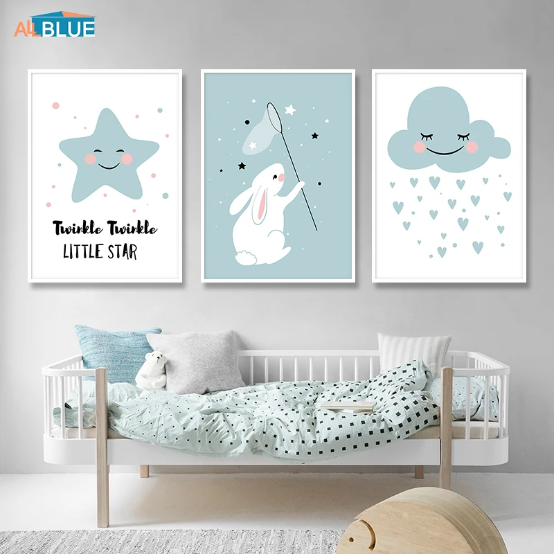 Cute Rabbit Star Cloud Nordic Nursery Cartoon Posters And Prints Kids Wall Art Canvas Painting Wall Pictures For Kids Room Decor
Cute Rabbit Star Cloud Nordic Nursery Cartoon Posters And Prints Kids Wall Art Canvas Painting Wall Pictures For Kids Room Decor