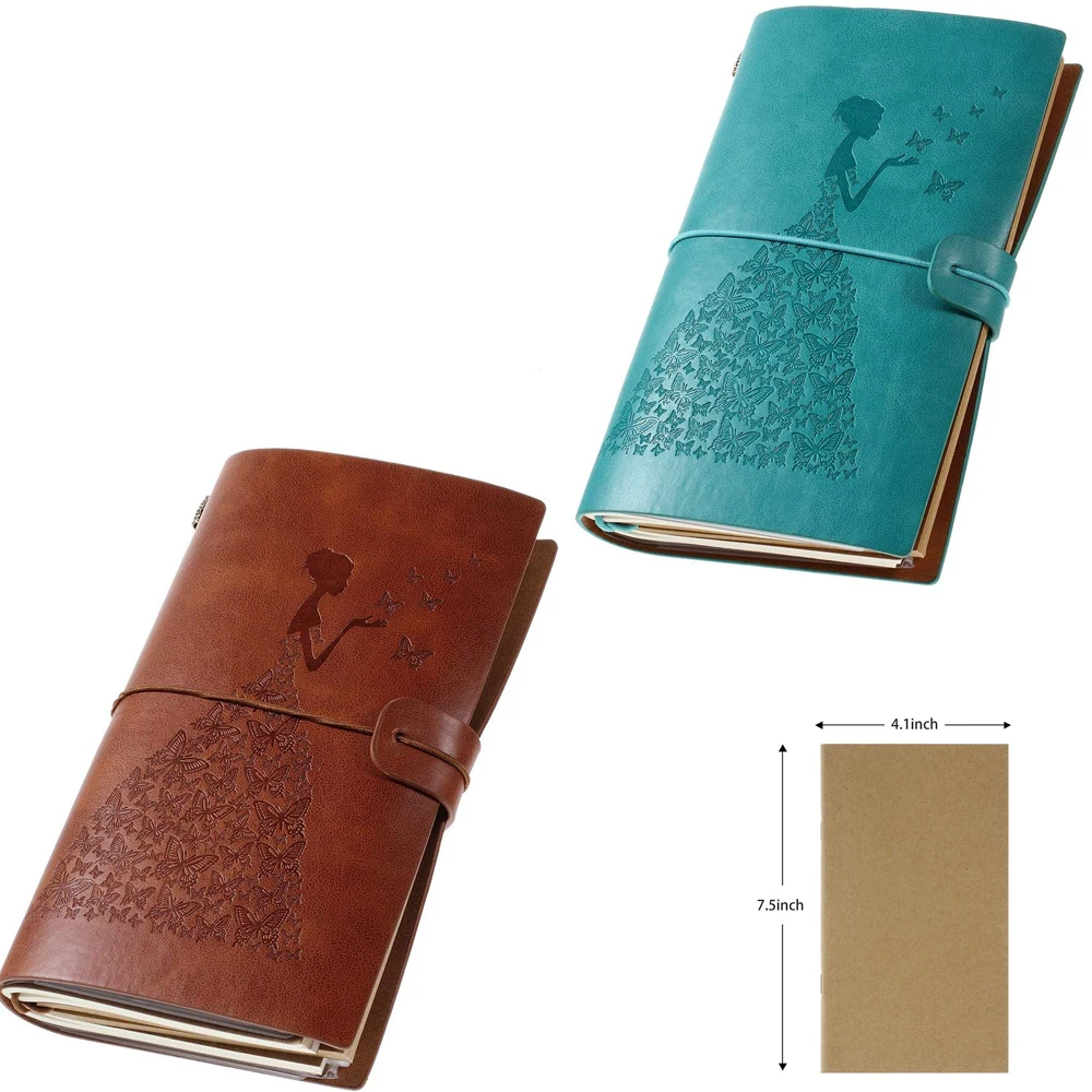XRHYY Women and Girl Leather Journal Vintage Refillable Travelers Notebook with Line Paper+1 PVC Zipper Pocket +18 Card Holder
XRHYY Women and Girl Leather Journal Vintage Refillable Travelers Notebook with Line Paper+1 PVC Zipper Pocket +18 Card Holder