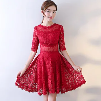 Modern Cheongsam Sexy Qipao Red Lace Chinese Traditional Dress Oriental Style Dresses China Clothing Store Chino Tradicional
Modern Cheongsam Sexy Qipao Red Lace Chinese Traditional Dress Oriental Style Dresses China Clothing Store Chino Tradicional