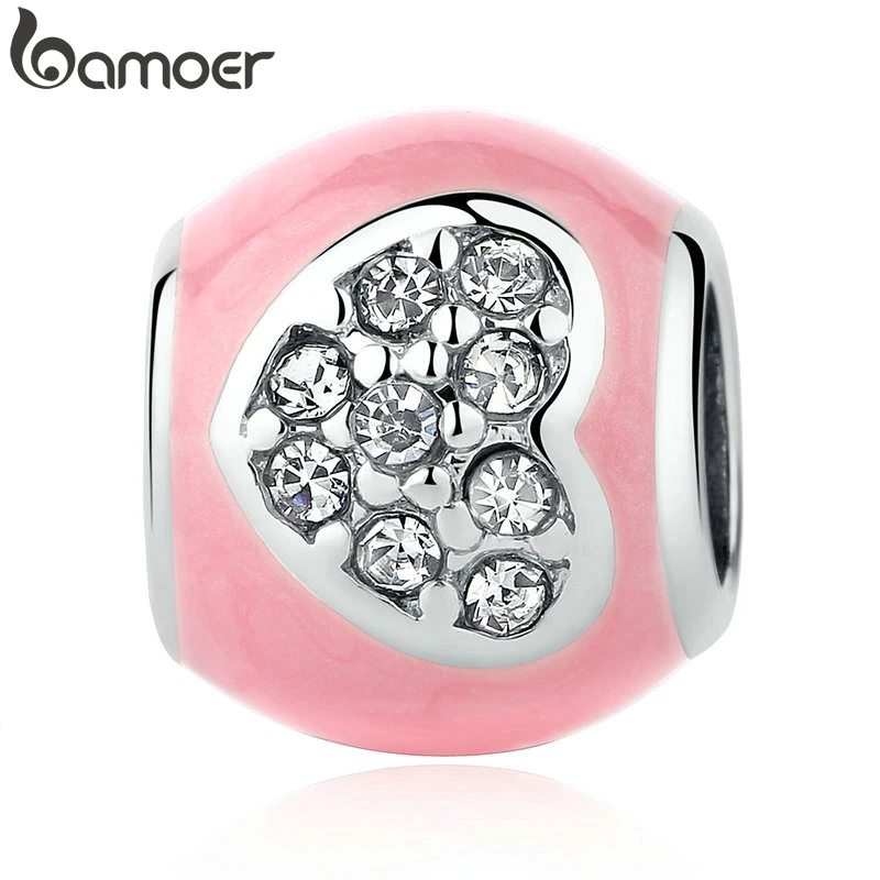 BAMOER Lovely Silver Color Pink Heart Love Bead Charms Fit Women Bracelets Necklaces Fashion DIY Beads & Jewelry Making PA5327
BAMOER Lovely Silver Color Pink Heart Love Bead Charms Fit Women Bracelets Necklaces Fashion DIY Beads & Jewelry Making PA5327