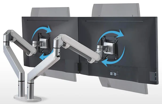 OZ-2 17"-32" full motion air press gas strut double monitor desktop stand 360 rotate 2-8kg adjustment arm bracket
OZ-2 17"-32" full motion air press gas strut double monitor desktop stand 360 rotate 2-8kg adjustment arm bracket