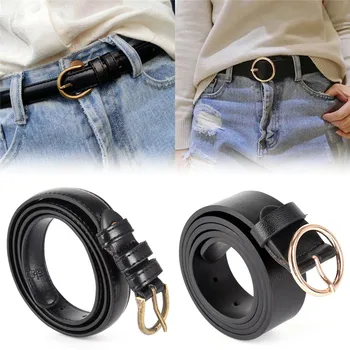 Metal Buckle Brown Leather Black Strap Belt Without Pin Women Round Buckle Belts Female Leisure Jeans Wild Belt
Metal Buckle Brown Leather Black Strap Belt Without Pin Women Round Buckle Belts Female Leisure Jeans Wild Belt