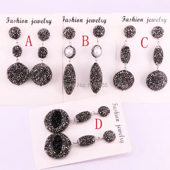 5Pair Fashion Whole dark rhinestone pave long drop earrings Crystal Zircon Jewelry Dangle Earrings For Women
5Pair Fashion Whole dark rhinestone pave long drop earrings Crystal Zircon Jewelry Dangle Earrings For Women