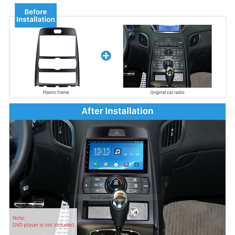 Seicane 2Din Car Radio Frame Fascia Installation Dashboard Refitting Plate Panel Bezel For 2010 Hyundai Rohens Coupe
Seicane 2Din Car Radio Frame Fascia Installation Dashboard Refitting Plate Panel Bezel For 2010 Hyundai Rohens Coupe
