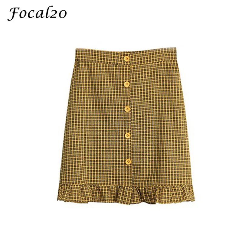 Focal20 Streetwear Women Ruffles Plaid Skirt Sweet Summer High Waist Buttons A-line Mini Skirt Female
Focal20 Streetwear Women Ruffles Plaid Skirt Sweet Summer High Waist Buttons A-line Mini Skirt Female