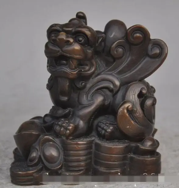 S03581 Chinese fengshui Bronze evil Unicorn PiXiu Fly Beast Wealth yuanbao money Statue (B0413)
S03581 Chinese fengshui Bronze evil Unicorn PiXiu Fly Beast Wealth yuanbao money Statue (B0413)