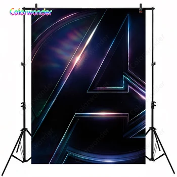 Photography Background Iron Avenger's Symbol A with Colorful Light 5x7ft Custom Backdrops for Superhero Theme Party Decoration
Photography Background Iron Avenger's Symbol A with Colorful Light 5x7ft Custom Backdrops for Superhero Theme Party Decoration