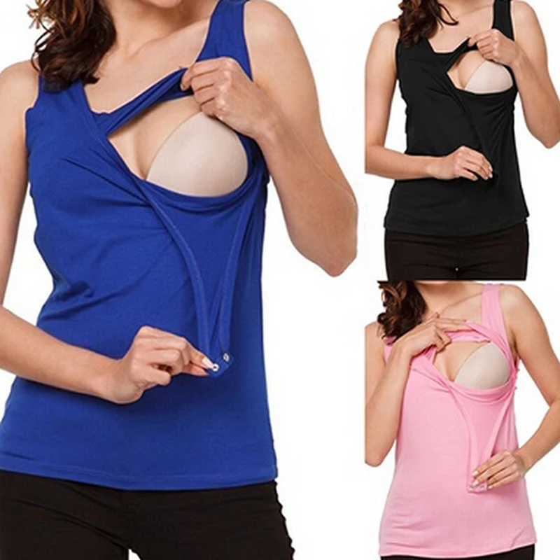 Women Fashion Sleeveless Tops Casual T Shirt Maternity Nursing Breastfeeding Clothes Feeding Summer For Pregnant Women Wear
Women Fashion Sleeveless Tops Casual T Shirt Maternity Nursing Breastfeeding Clothes Feeding Summer For Pregnant Women Wear