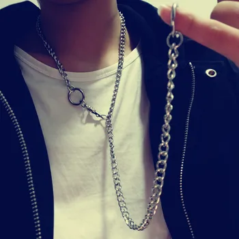 80CM Cool Handmade Silver Color Metal Chain Gothic Choker Necklace for Women Men Girls Punk Metal Sexy Collar Chain Necklace
80CM Cool Handmade Silver Color Metal Chain Gothic Choker Necklace for Women Men Girls Punk Metal Sexy Collar Chain Necklace