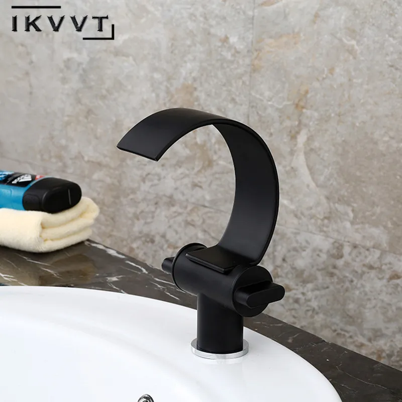 Hot and Cold Tap Double Handle Flat Brass Black Bathroom Faucet Basin Taps Waterfall Faucet Torneira Mitigeur TorneiraDeBanheiro
Hot and Cold Tap Double Handle Flat Brass Black Bathroom Faucet Basin Taps Waterfall Faucet Torneira Mitigeur TorneiraDeBanheiro