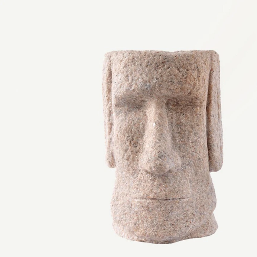 Sandstone Easter Island Moai Pen Pencil Holder Pen Container Storage Holder Carved Sculpture Home Office Desktop Decor Figurine
Sandstone Easter Island Moai Pen Pencil Holder Pen Container Storage Holder Carved Sculpture Home Office Desktop Decor Figurine