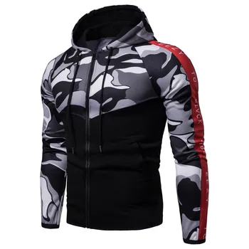 2019 Spring ashion Camouflage Patchwork Hoodies Mens Zipper Cardigan Sweatshirts Slim Fit Sportswear Men's Casual Coat Plus Size
2019 Spring ashion Camouflage Patchwork Hoodies Mens Zipper Cardigan Sweatshirts Slim Fit Sportswear Men's Casual Coat Plus Size