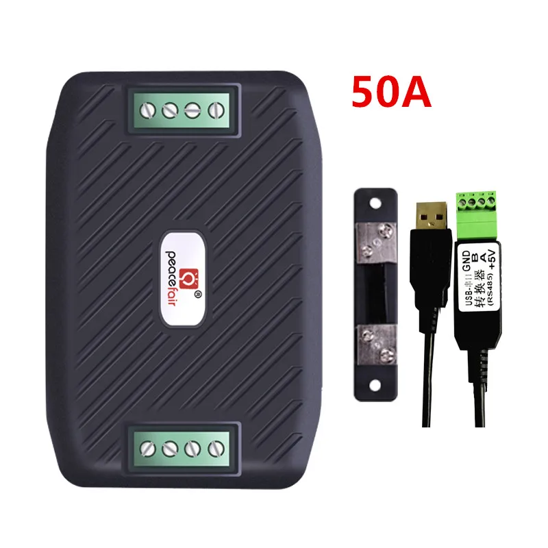 Peacefair Newest PZEM-017 DC Current Meter 0-300V RS485 Modbus Voltmeter Power Energy Wattmeter with 50A shunt USB Cable
Peacefair Newest PZEM-017 DC Current Meter 0-300V RS485 Modbus Voltmeter Power Energy Wattmeter with 50A shunt USB Cable