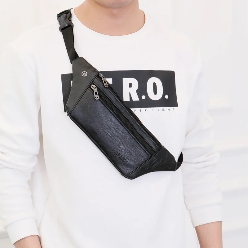 Waterproof Ultra Thin Leather Fanny Pack Travel Male Small Money Phone Chest Belt Bags Men Vintage Sport Black Waist Bag 559
Waterproof Ultra Thin Leather Fanny Pack Travel Male Small Money Phone Chest Belt Bags Men Vintage Sport Black Waist Bag 559
