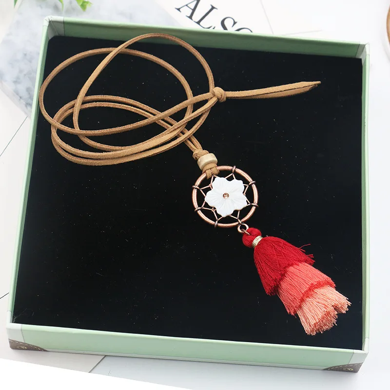 Boho Lace Necklace Women Vintage Long Bohemian Tassel Round Pendant Necklaces Leather Fringe Flower Necklace Fashion Jewelry
Boho Lace Necklace Women Vintage Long Bohemian Tassel Round Pendant Necklaces Leather Fringe Flower Necklace Fashion Jewelry