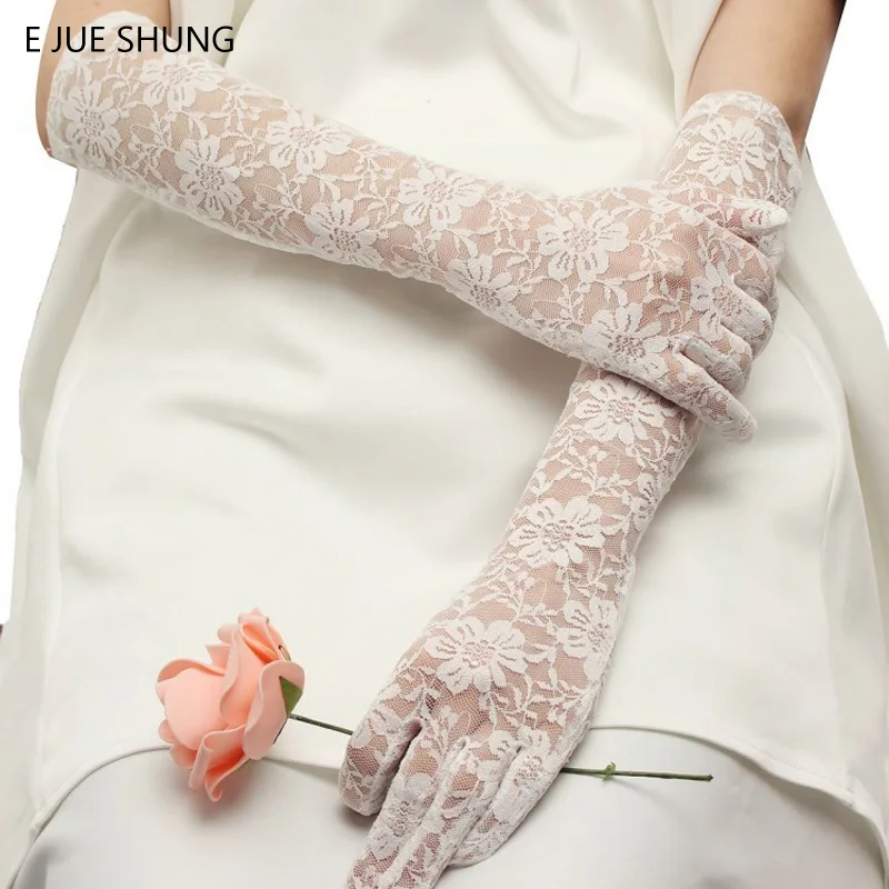 E JUE SHUNG In Stock White Lace Bridal Gloves Elbow Length Full Finger Wedding Gloves Cheap Wedding Accessories Free Shipping
E JUE SHUNG In Stock White Lace Bridal Gloves Elbow Length Full Finger Wedding Gloves Cheap Wedding Accessories Free Shipping