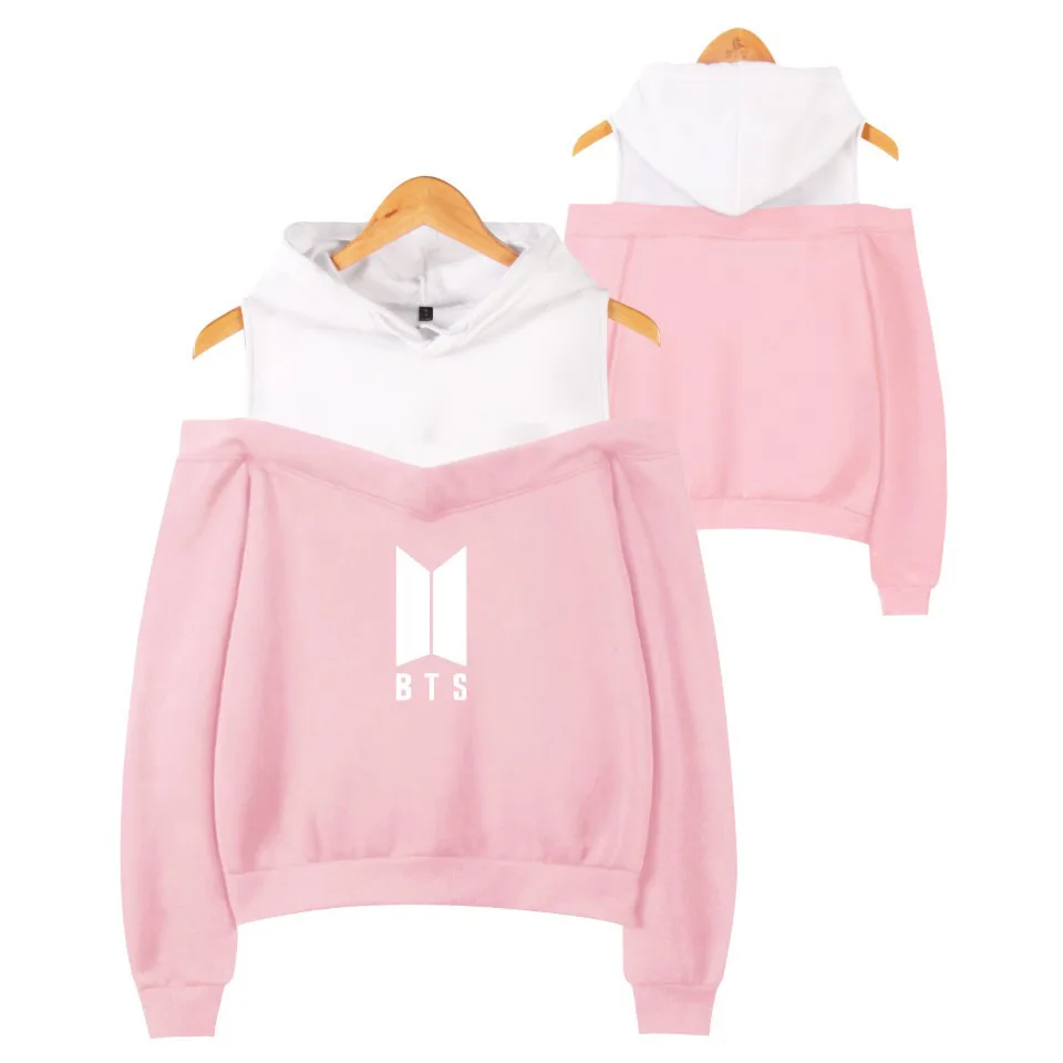 BTS bulletproof youth group simple fashion women's off-the-shoulder fake two-piece hoodie
BTS bulletproof youth group simple fashion women's off-the-shoulder fake two-piece hoodie