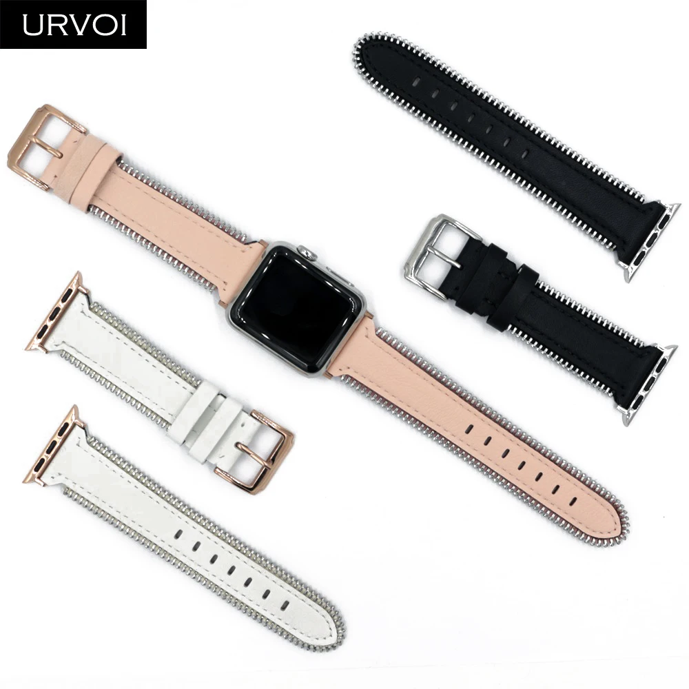 URVOI genuine leather band for Apple Watch series 4 3 2 1 band strap for iwatch zipper side modern design durable buckle 40 44mm
URVOI genuine leather band for Apple Watch series 4 3 2 1 band strap for iwatch zipper side modern design durable buckle 40 44mm