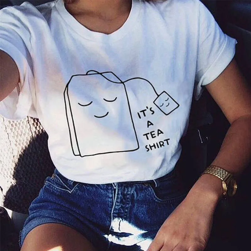 Macaquinho Feminino It's A Tea Shirt Summer Marca Texto Loose Size Voltron Women T-shirt Short Sleeve Comfortable Girls Tops
Macaquinho Feminino It's A Tea Shirt Summer Marca Texto Loose Size Voltron Women T-shirt Short Sleeve Comfortable Girls Tops