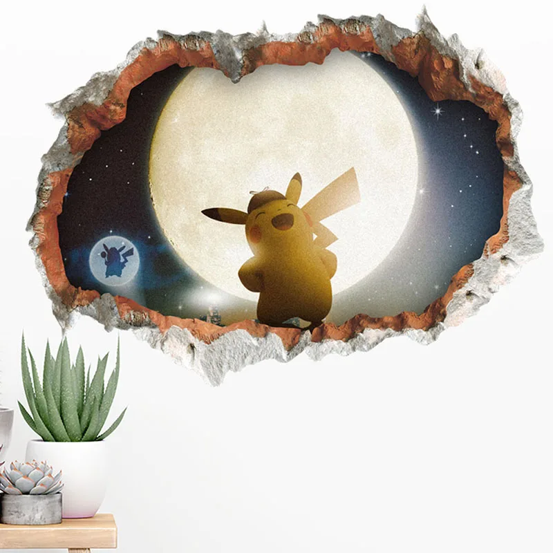 3D Pikachu Detective Film Wall Hole Stickers For Kids Rooms Home Decor Living Room Decoration Accessories PVC Mural Wall Decals
3D Pikachu Detective Film Wall Hole Stickers For Kids Rooms Home Decor Living Room Decoration Accessories PVC Mural Wall Decals