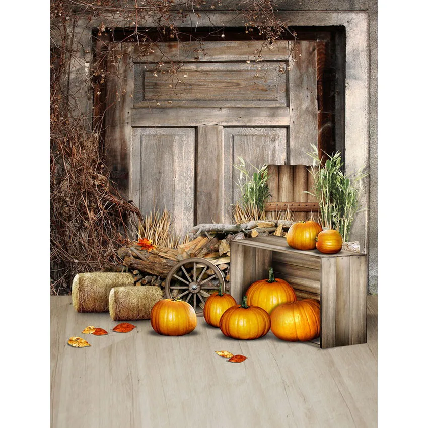 Rustic Barn Wooden Door Halloween Backdrop for Photography Printed Pumpkins Straw Baby Kids Children Autumn Photo Backgrounds
Rustic Barn Wooden Door Halloween Backdrop for Photography Printed Pumpkins Straw Baby Kids Children Autumn Photo Backgrounds