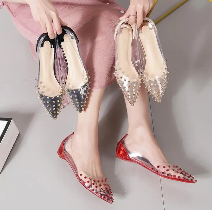 SunNY Everest 2019 New women rivet shoe girls pumps sexy shoes low heel transparent Women's Summer women Female shoes clear 40
SunNY Everest 2019 New women rivet shoe girls pumps sexy shoes low heel transparent Women's Summer women Female shoes clear 40