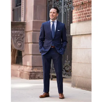 Custom Made Navy Blue Formal Mens Suit Slim Fit Blazer terno masculino 2017 new Men Tuxedo 2 Piece wedding Groom Suits for men
Custom Made Navy Blue Formal Mens Suit Slim Fit Blazer terno masculino 2017 new Men Tuxedo 2 Piece wedding Groom Suits for men