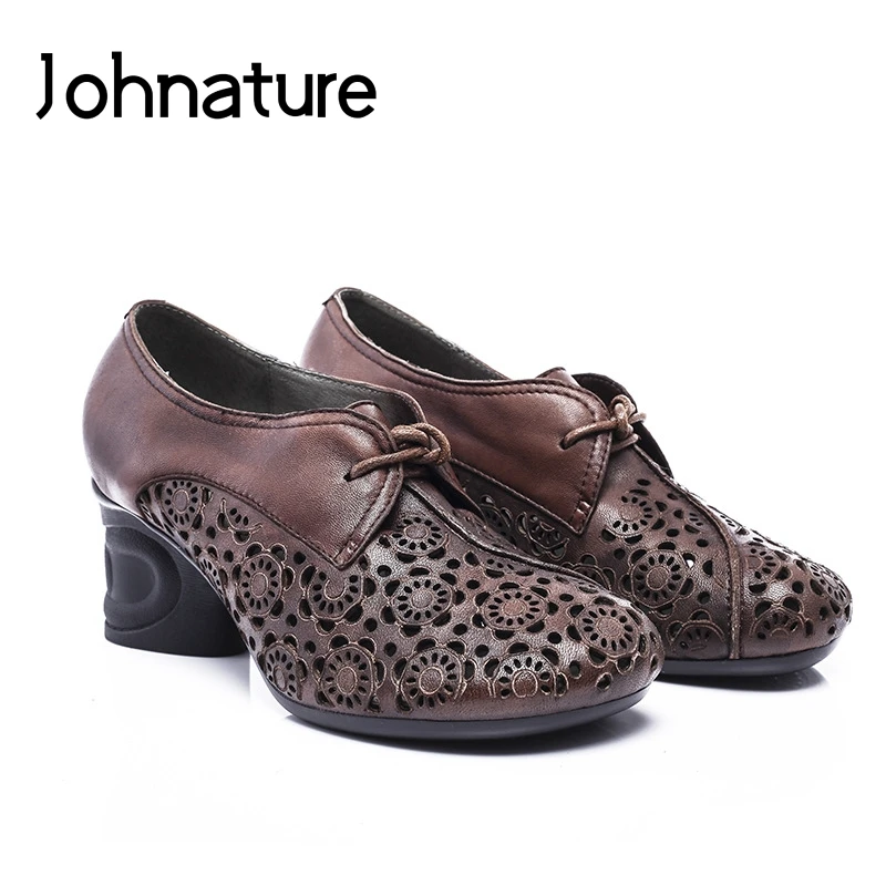 Johnature 2019 New Spring/Autumn Genuine Leather Round Toe Lace-up Casual Retro Hollow T-tied High Heel Women Shoes Pumps
Johnature 2019 New Spring/Autumn Genuine Leather Round Toe Lace-up Casual Retro Hollow T-tied High Heel Women Shoes Pumps