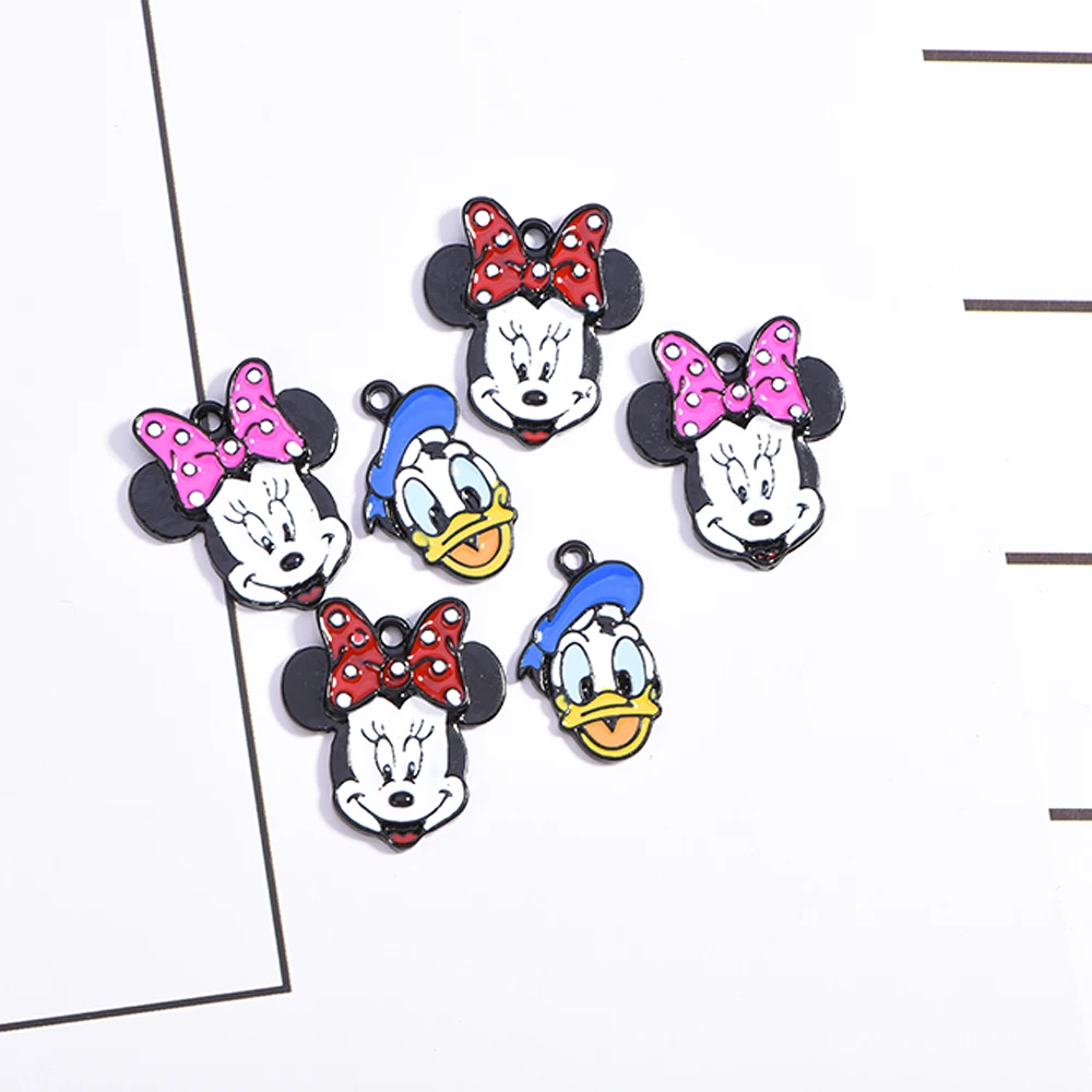 Minnie and Duck Charms for Jewelry Making Enamel Cartoon Figure Pendant Planner Charm Fashion Gift Handmade Women Jewelry 10pcs
Minnie and Duck Charms for Jewelry Making Enamel Cartoon Figure Pendant Planner Charm Fashion Gift Handmade Women Jewelry 10pcs