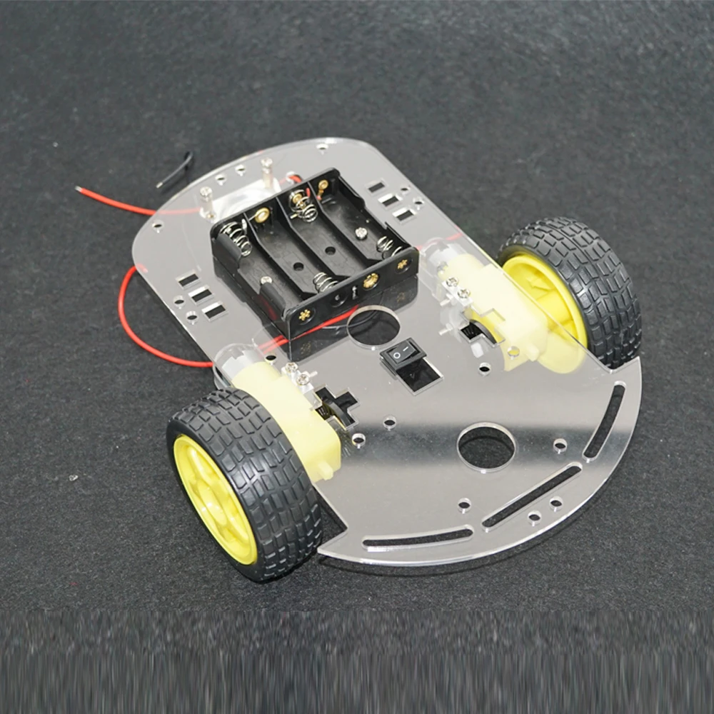 High Tech DIY Robot Kit Line tracing car smart chassis car Kit with speed encoder battey holder for Arduino (11)