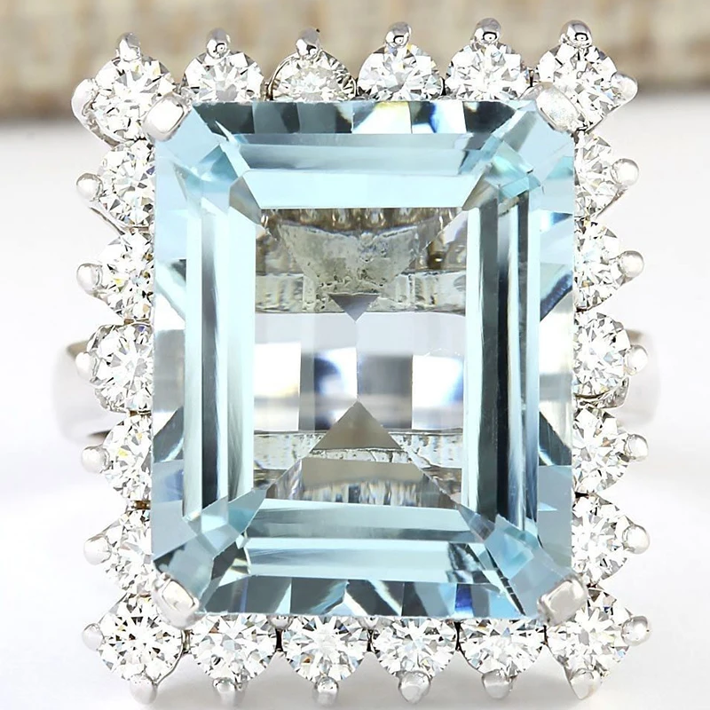 Fashion Silver Large Square Zircon Ring Feminine Charms Sky Blue/Orange Zircon Crystal Ring Elegant Jewelry Accessories L4K155
Fashion Silver Large Square Zircon Ring Feminine Charms Sky Blue/Orange Zircon Crystal Ring Elegant Jewelry Accessories L4K155